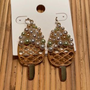 Pearl popsicle earrings beach boho coastal earrings NWT Lane Bryant earrings